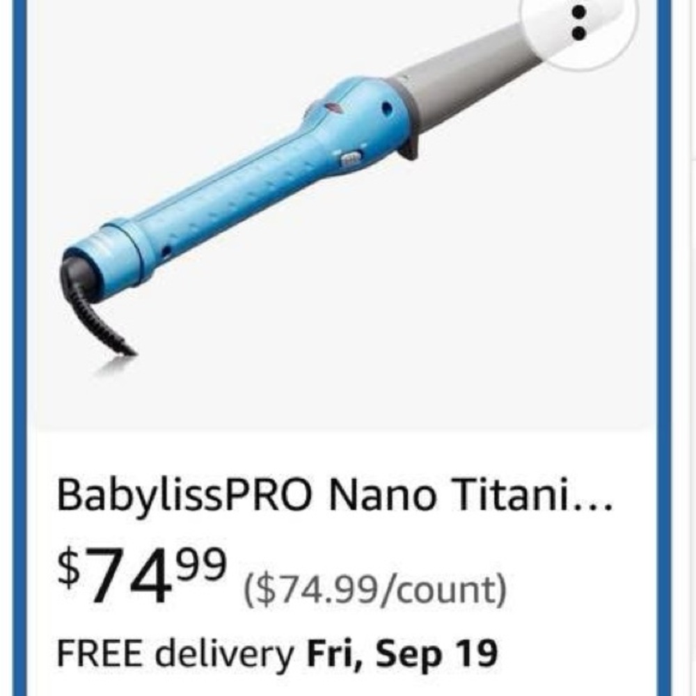 BaBylissPRO Titanium Blue Hair Curler